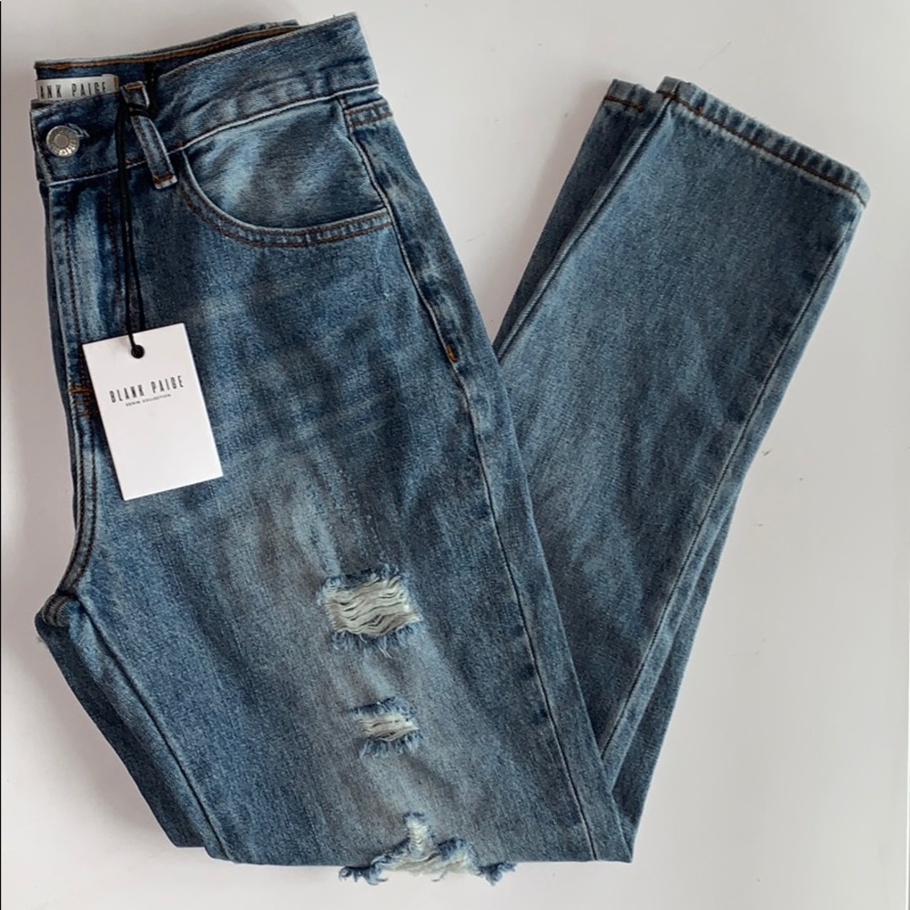 Blank Paige Mom Jeans